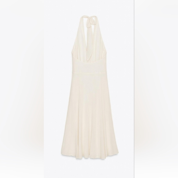 Zara Cream Halter Maxi Dress - Picture 3 of 4